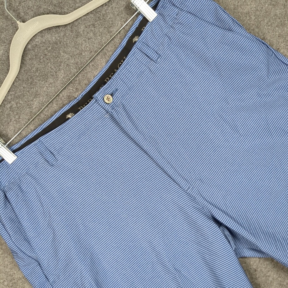Pebble Beach Mens Performance Golf Shorts‎ Blue White Micro Stripe Size 40